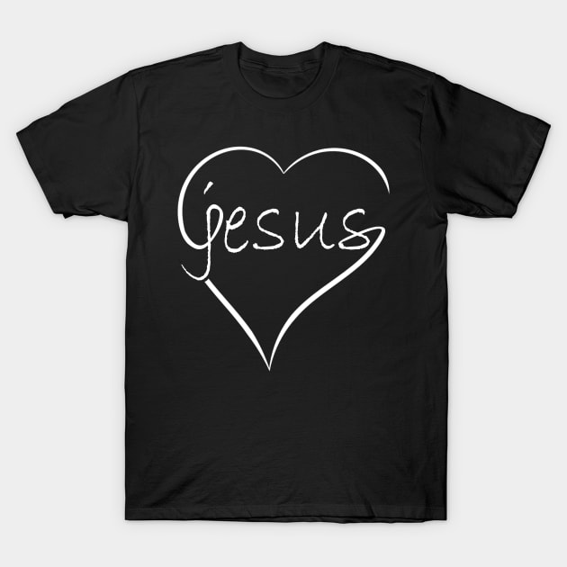 Jesus Heart Costume Gift T-Shirt by Ohooha